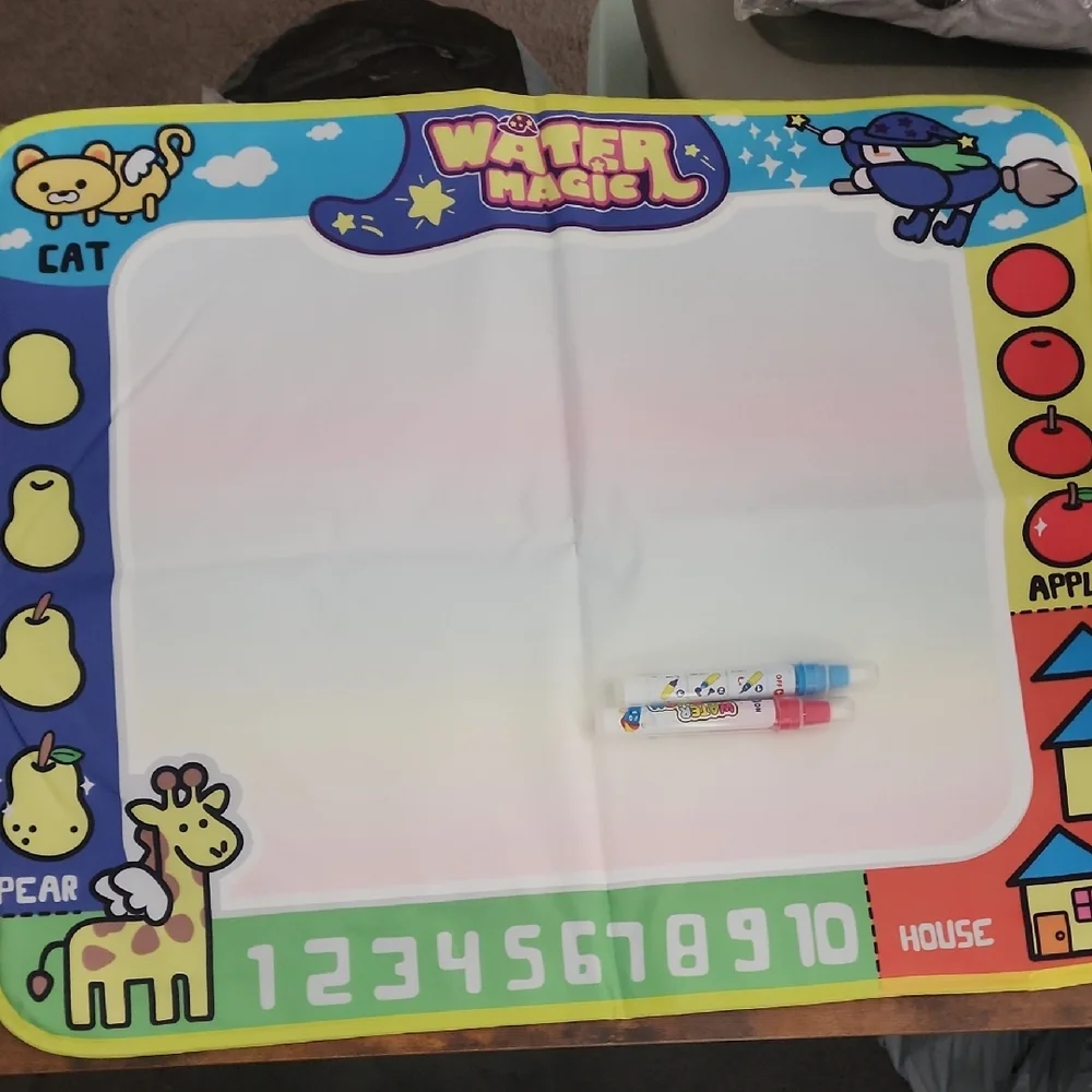 Water Magic Drawing Mat with Markers Portable, Reuseable, Canvas For 3-6yrs Art